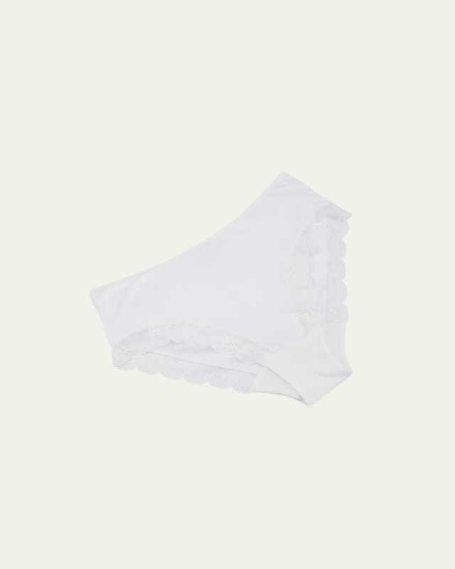 Cotton Lace High Leg Brief